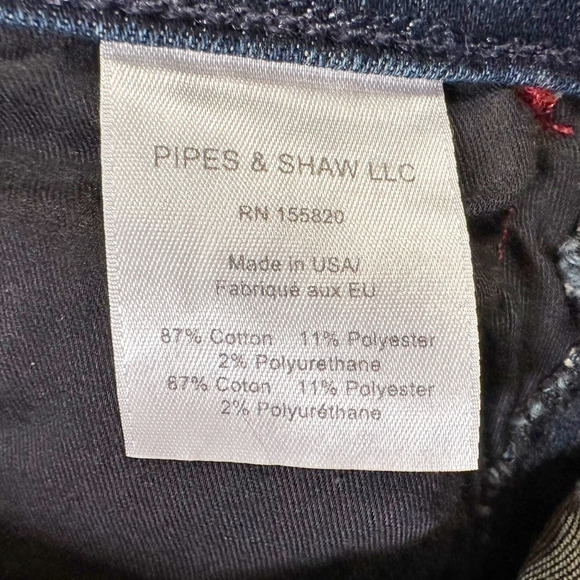 Veronica Beard Carolyn Tuxedo Stripe Baby Boot Crop Jeans Dark Blue Wash 25 - Picture 7 of 11